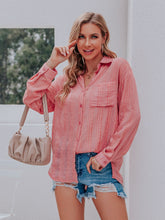 Casual Striped Jacquard Single Breasted Shirt